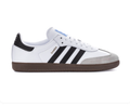 Adidas Samba White and Black Sneakers with Grey Toe and Brown Outsole