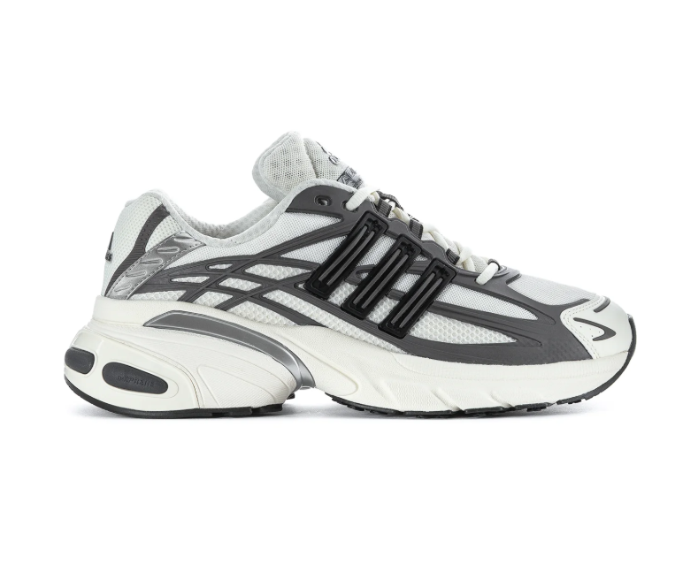 Adidas Adistar White and Grey Chunky Sneakers with Silver Accents