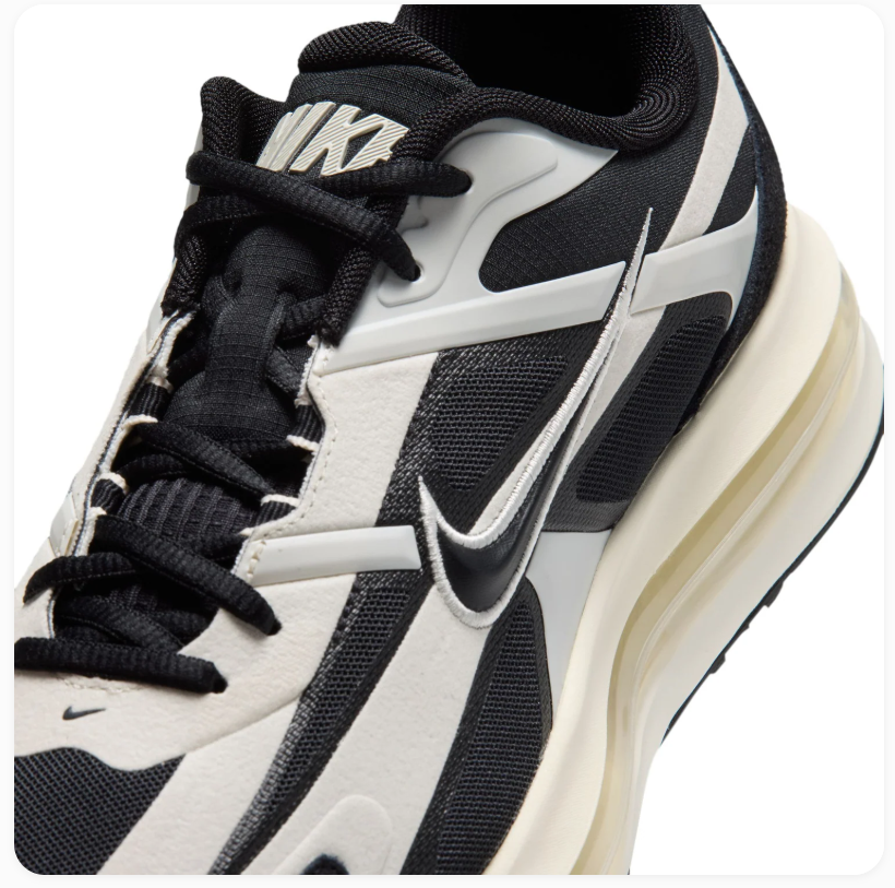 Nike Air Max Black and White Sneakers with Cream Midsole