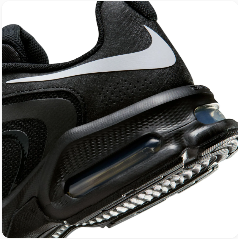 Nike Air Max Black Sneakers with White Swoosh Accents