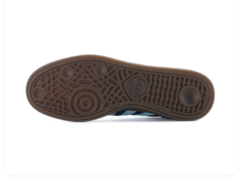 Adidas Handball Spezial Navy and Light Blue Sneakers with Brown Sole