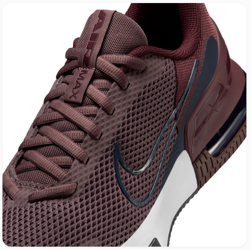 Nike Air Max Burgundy Mesh Sneakers with White Midsole