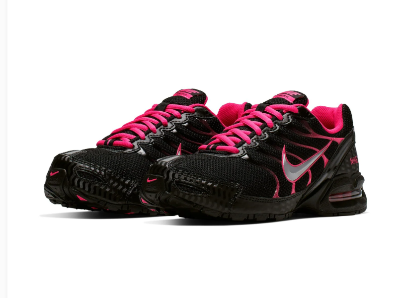 Nike Air Max Torch 4 Black Sneakers with Hot Pink Accents