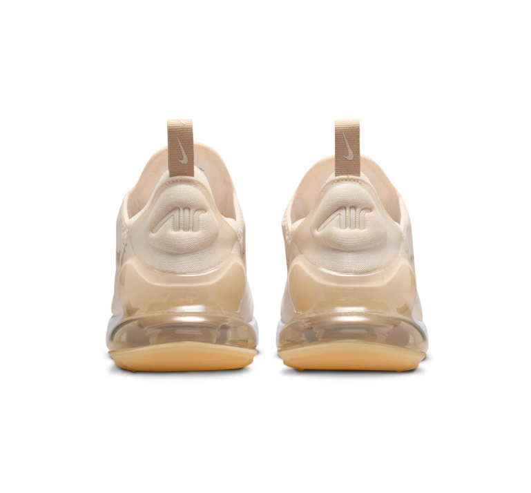Nike Air Max 270 Cream Sneakers with Gum Outsole