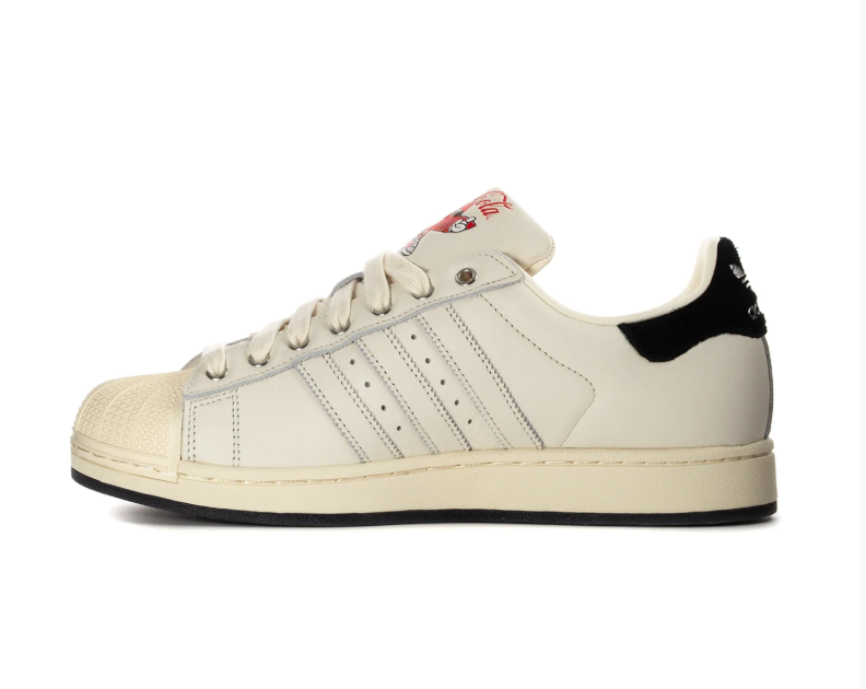 Adidas Superstar Cream Shell-Toe Sneakers with Red Coca-Cola Graphics