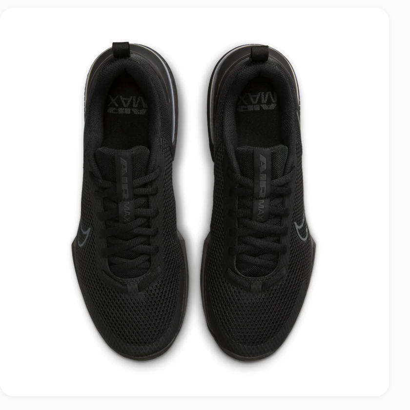 Nike Air Max Black Mesh Sneakers with Outlined Swoosh