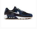Nike Air Max 90 Black and Navy Sneakers with Gum Outsole
