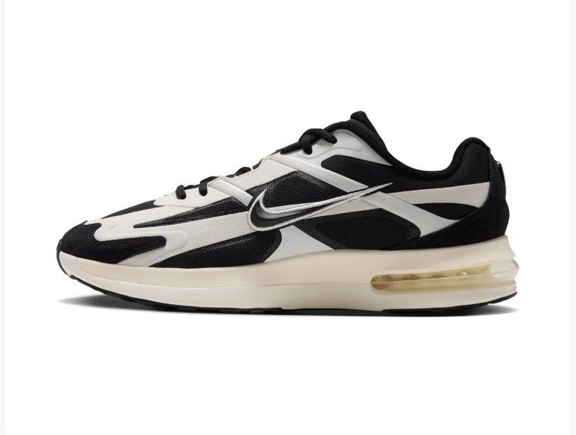 Nike Air Max Black and White Sneakers with Cream Midsole