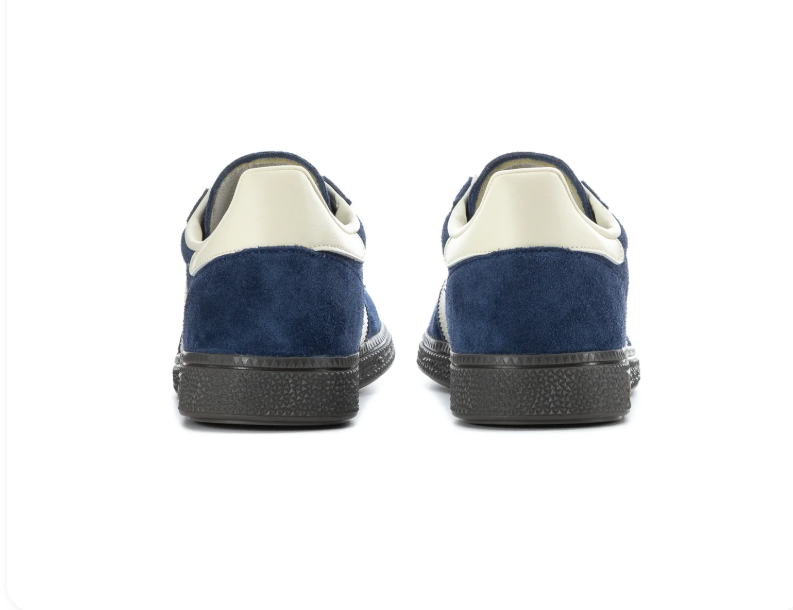 Adidas Handball Spezial Navy and Cream Sneakers with Dark Grey Sole