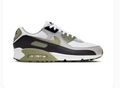Nike Air Max 90 White and Grey Sneakers with Olive Accents