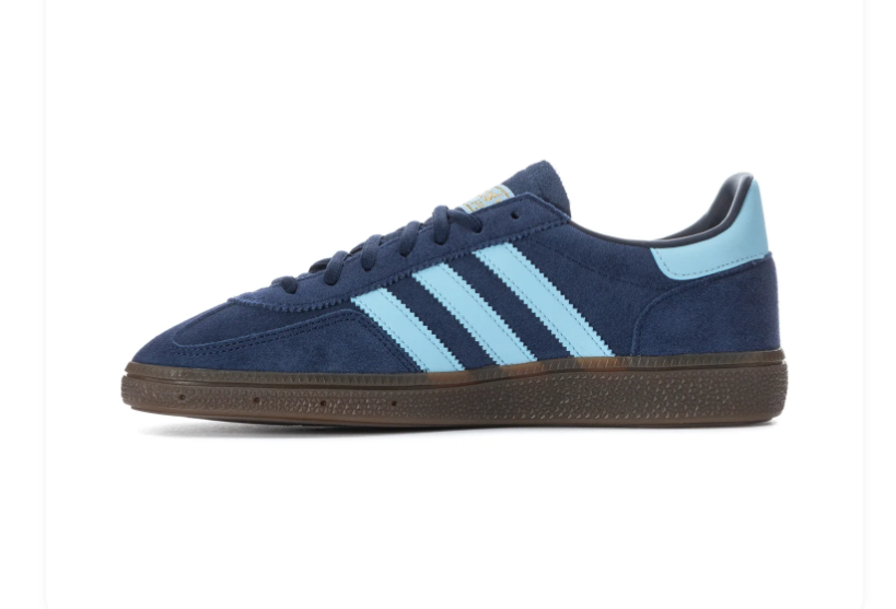 Adidas Handball Spezial Navy and Light Blue Sneakers with Brown Sole