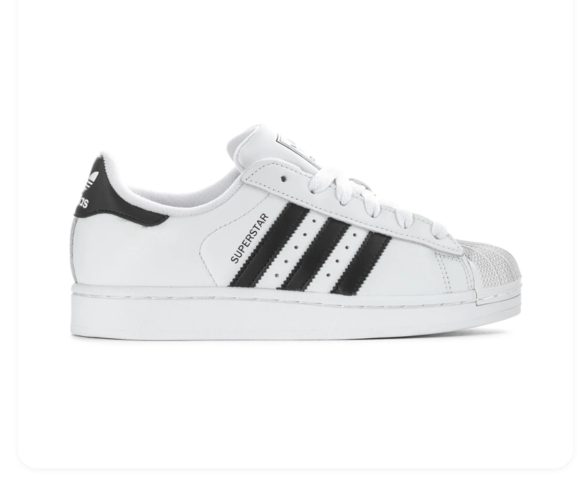 Adidas Superstar White and Black Shell-Toe Sneakers