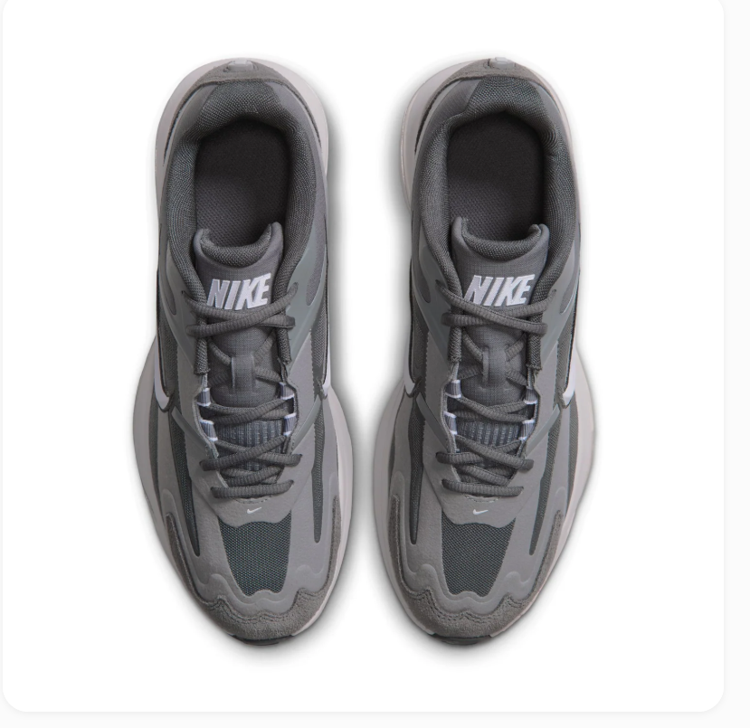 Nike Air Max Grey and Charcoal Sneakers with Silver Swoosh