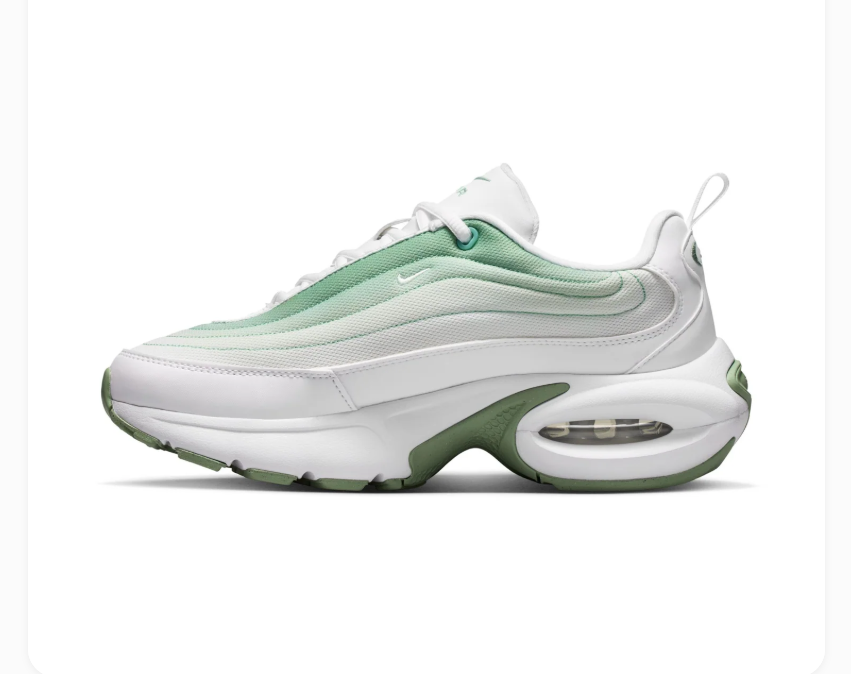 Nike Air Max White and Mint Green Sneakers