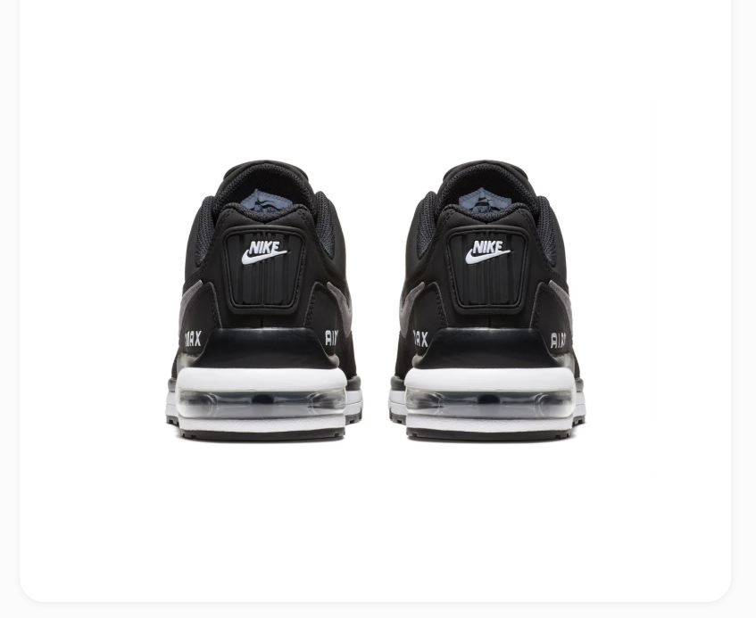 Nike Air Max Black Sneakers with Grey Swoosh and White Midsole