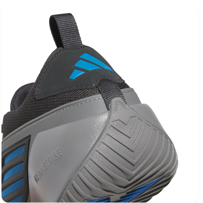 Adidas Black and Grey Sneakers with Bright Blue Accents