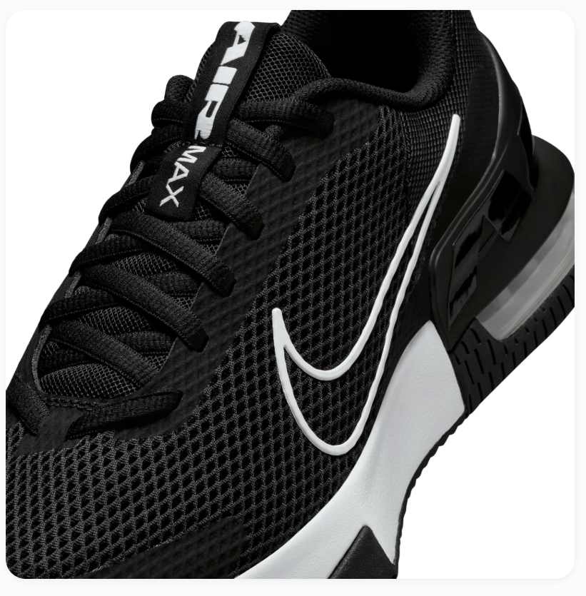 Nike Air Max Black Mesh Sneakers with White Swoosh Details