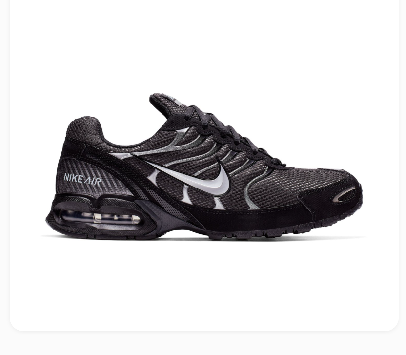 Nike Air Max Black and Charcoal Mesh Sneakers with Silver Accents
