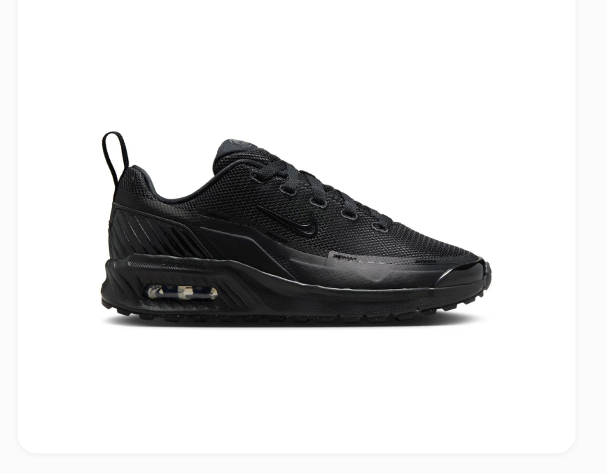Nike Air Max All-Black Mesh Sneakers with Tonal Swoosh