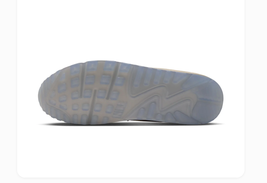 Nike Air Max 90 Cream and Beige Sneakers with Translucent Panels