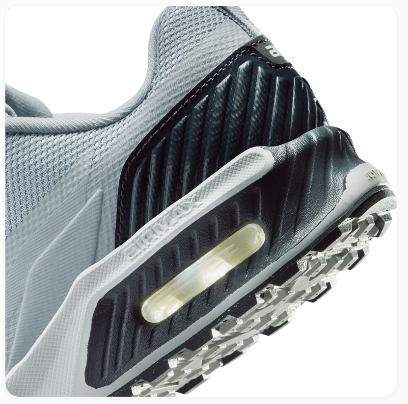 Nike Air Max Light Grey Mesh Sneakers with Black Heel