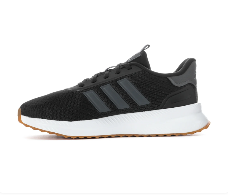 Adidas Black Mesh Sneakers with Grey Stripes and Gum Outsole