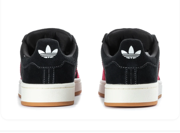Adidas Campus Black and Pink Sneakers with Cream Midsole and Gum Outsole