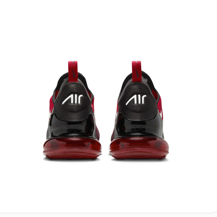 Nike Air Max 270 Red and Black Sneakers with White Swoosh