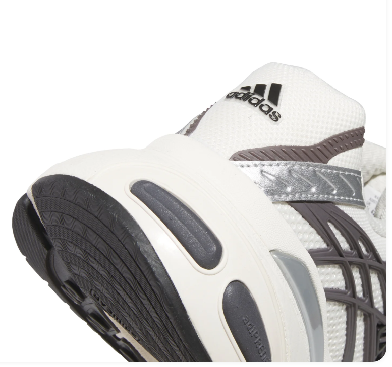 Adidas Adistar White and Grey Chunky Sneakers with Silver Accents