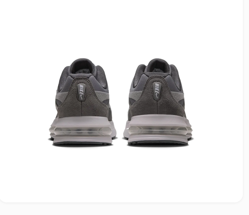 Nike Air Max Grey and Charcoal Sneakers with Silver Swoosh