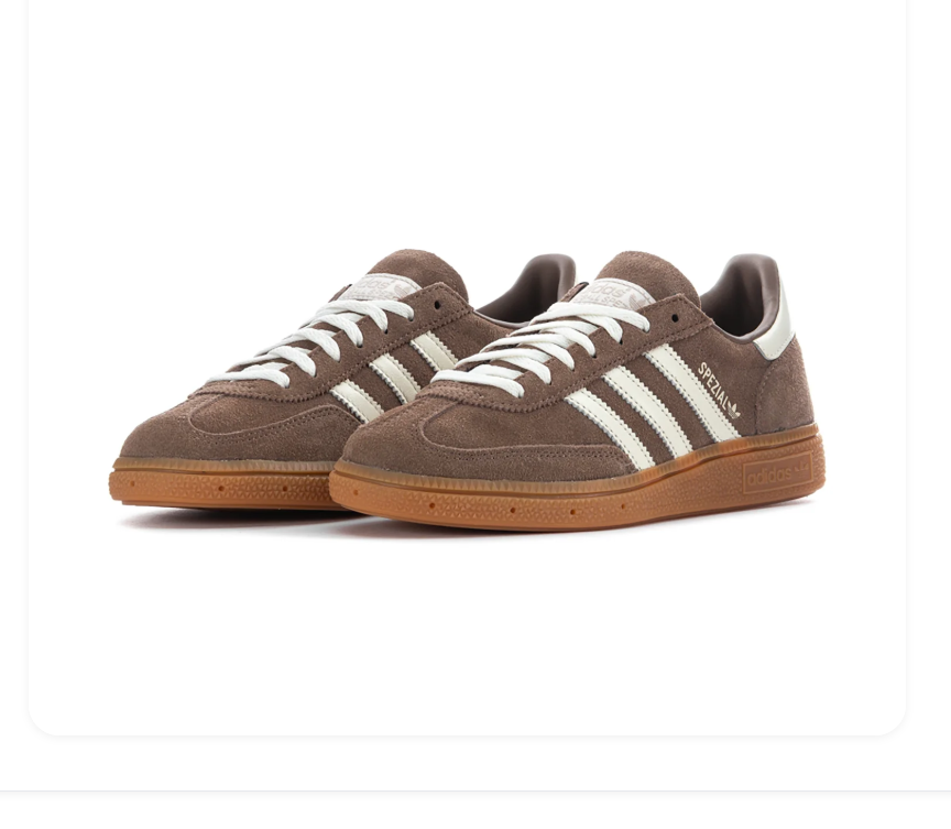 Adidas Spezial Brown and Cream Sneakers with Gum Outsole