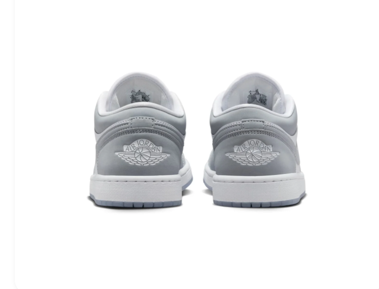 Air Jordan 1 Low Grey and White Sneakers