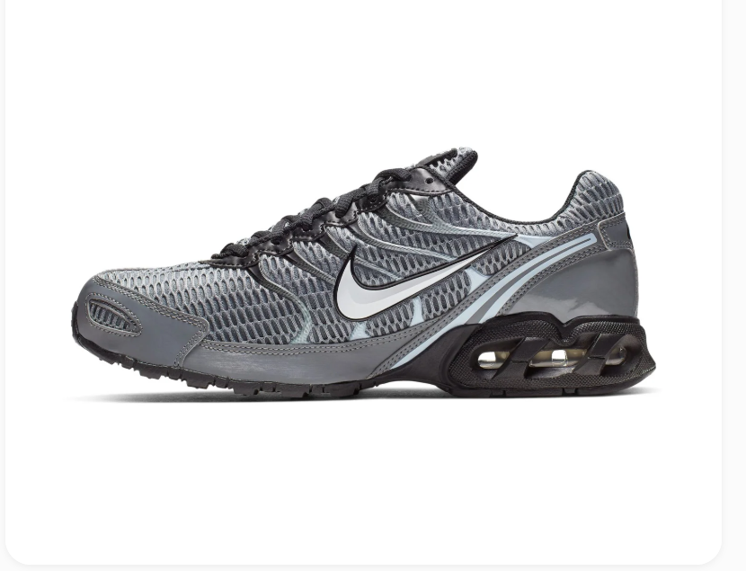 Nike Air Max Torch 4 Grey and Black Sneakers with White Swoosh