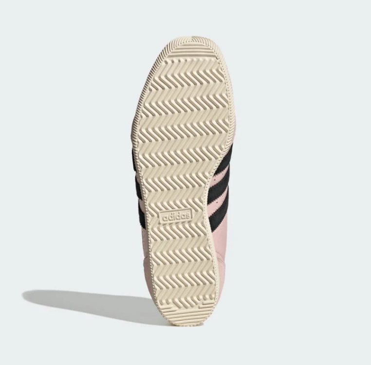 Adidas Light Pink and Black Low-Top Sneakers with Cream Sole