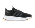 Adidas Black Mesh Sneakers with Grey Stripes and Gum Outsole