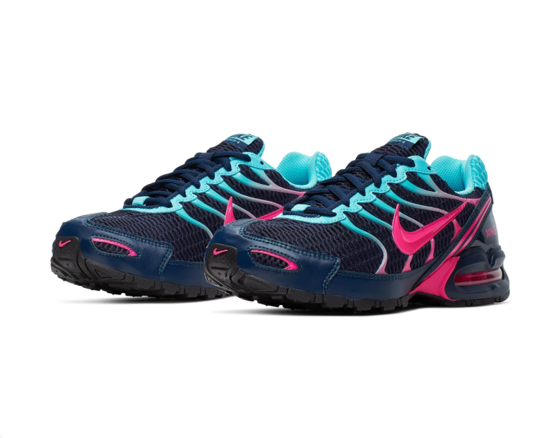Nike Air Max Torch 4 Navy Sneakers with Turquoise and Pink Accents