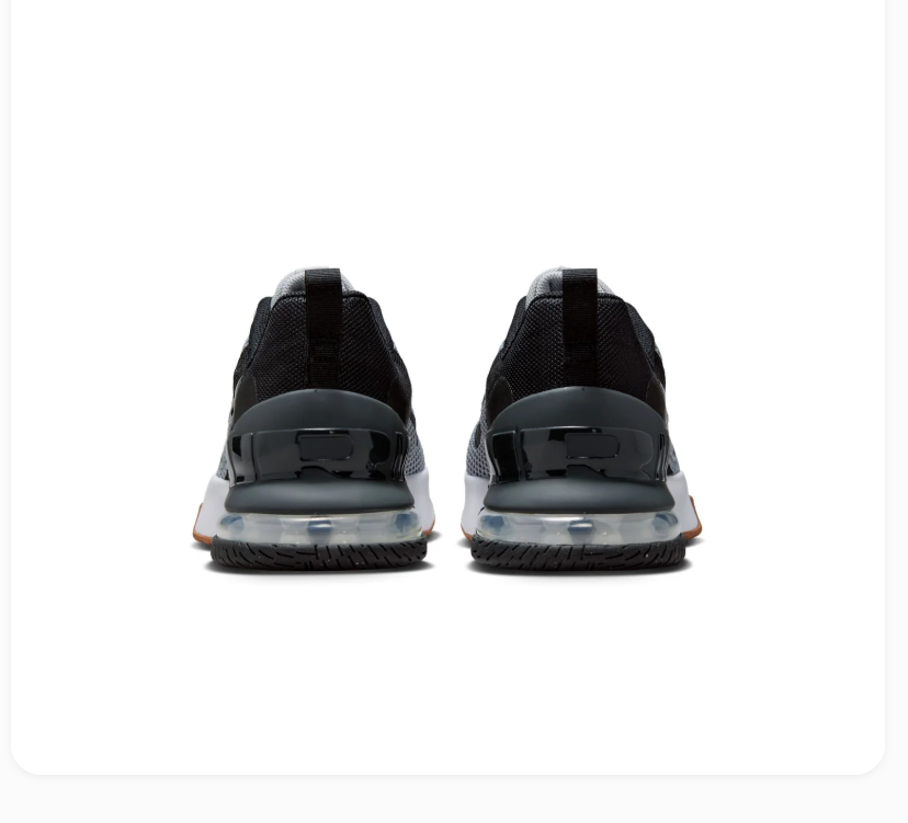 Nike Air Max Grey and Black Mesh Sneakers with Gum Outsole