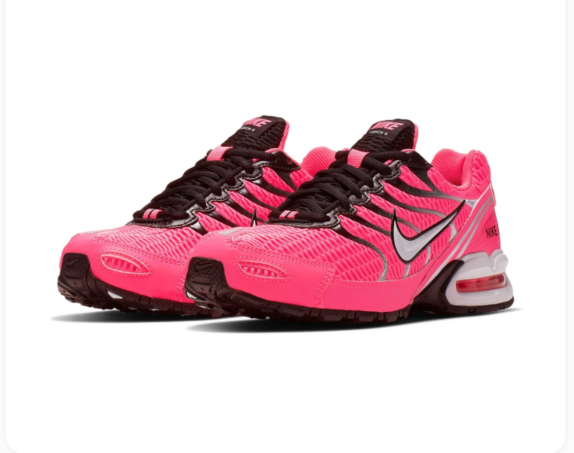 Nike Air Max Torch 4 Hot Pink Sneakers with Silver Swoosh