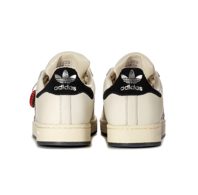 Adidas Superstar Cream Shell-Toe Sneakers with Red Coca-Cola Graphics