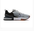Nike Air Max Grey and Black Mesh Sneakers with Gum Outsole