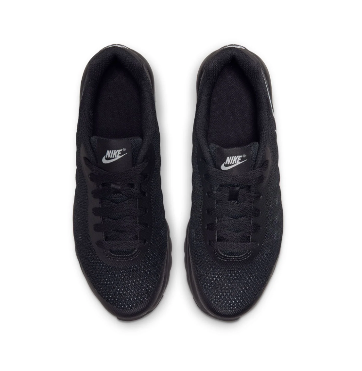 Nike Air Max Black Mesh Sneakers with White Swoosh