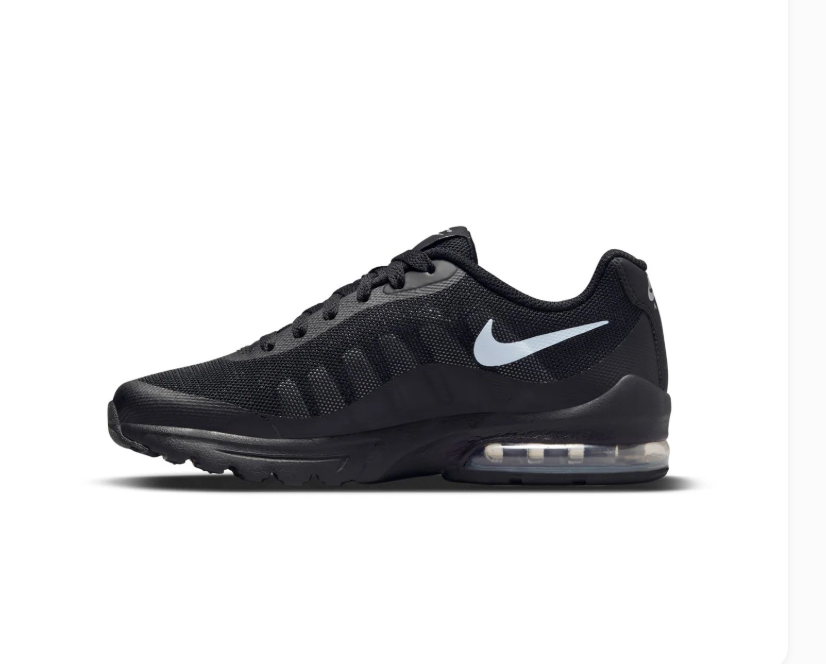 Nike Air Max Black Mesh Sneakers with White Swoosh
