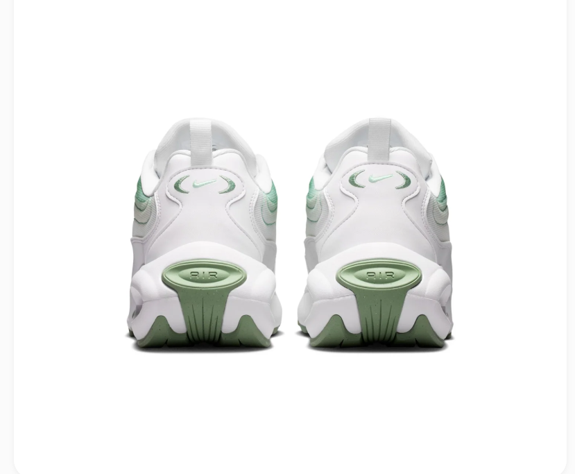 Nike Air Max White and Mint Green Sneakers