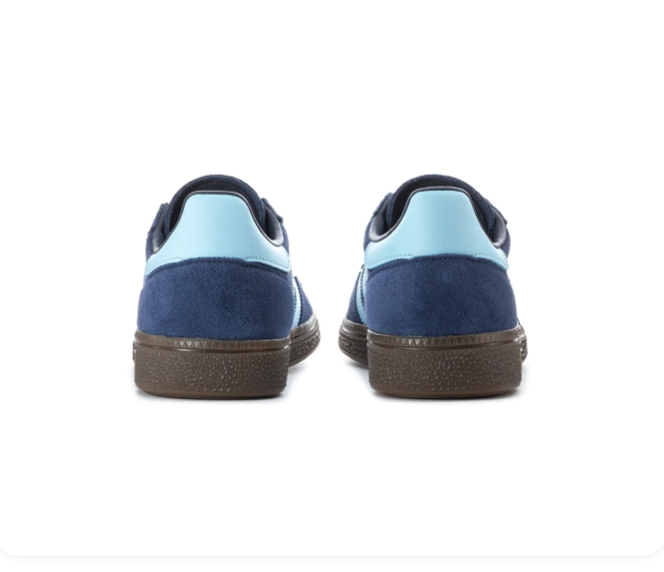 Adidas Handball Spezial Navy and Light Blue Sneakers with Brown Sole