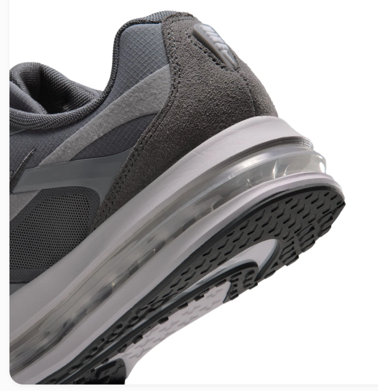 Nike Air Max Grey and Charcoal Sneakers with Silver Swoosh