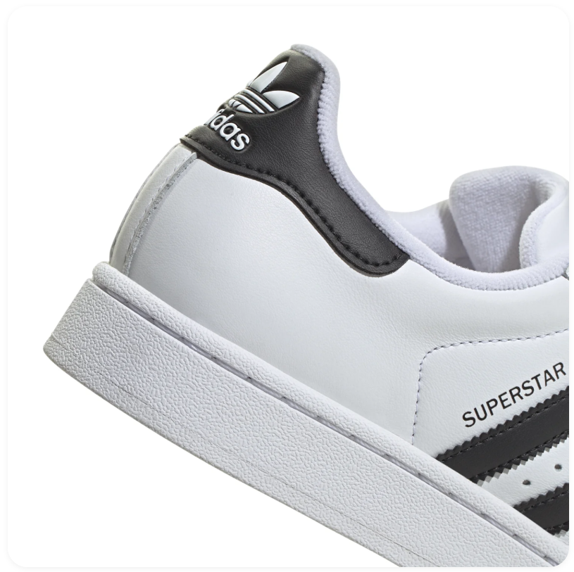 Adidas Superstar White and Black Shell-Toe Sneakers