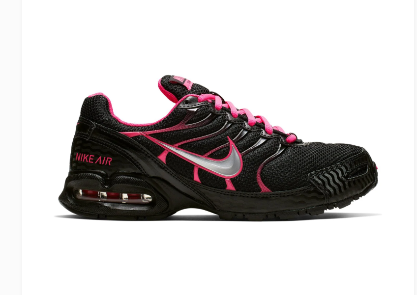 Nike Air Max Torch 4 Black Sneakers with Hot Pink Accents