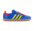 Adidas Samba Royal Blue and Yellow Sneakers with Red Laces and Gum Sole