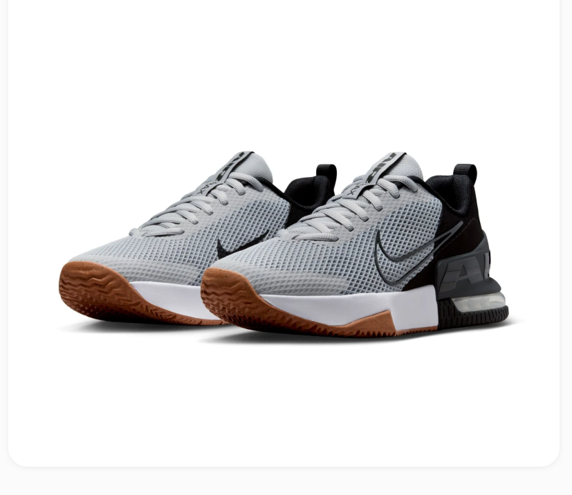 Nike Air Max Grey and Black Mesh Sneakers with Gum Outsole