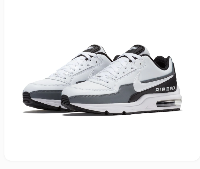 Nike Air Max White, Grey and Black Low-Top Sneakers